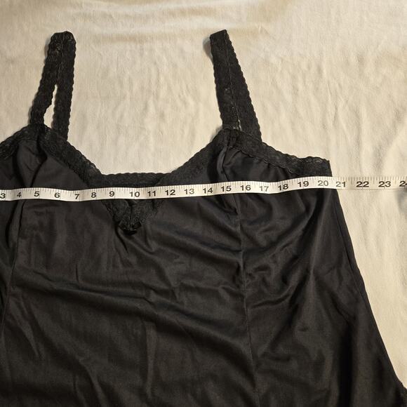 Mel-Lin Vtg Lace Trim Camisole Women Large (40 inches chest) Black Goth Grunge - Picture 4 of 8